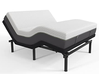 Adjustable bed frame with a 12 inch mattress